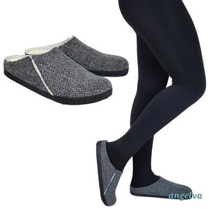 New Birkenstock Zermatt rivet wool slip on slippers herringbone gray narrow fit